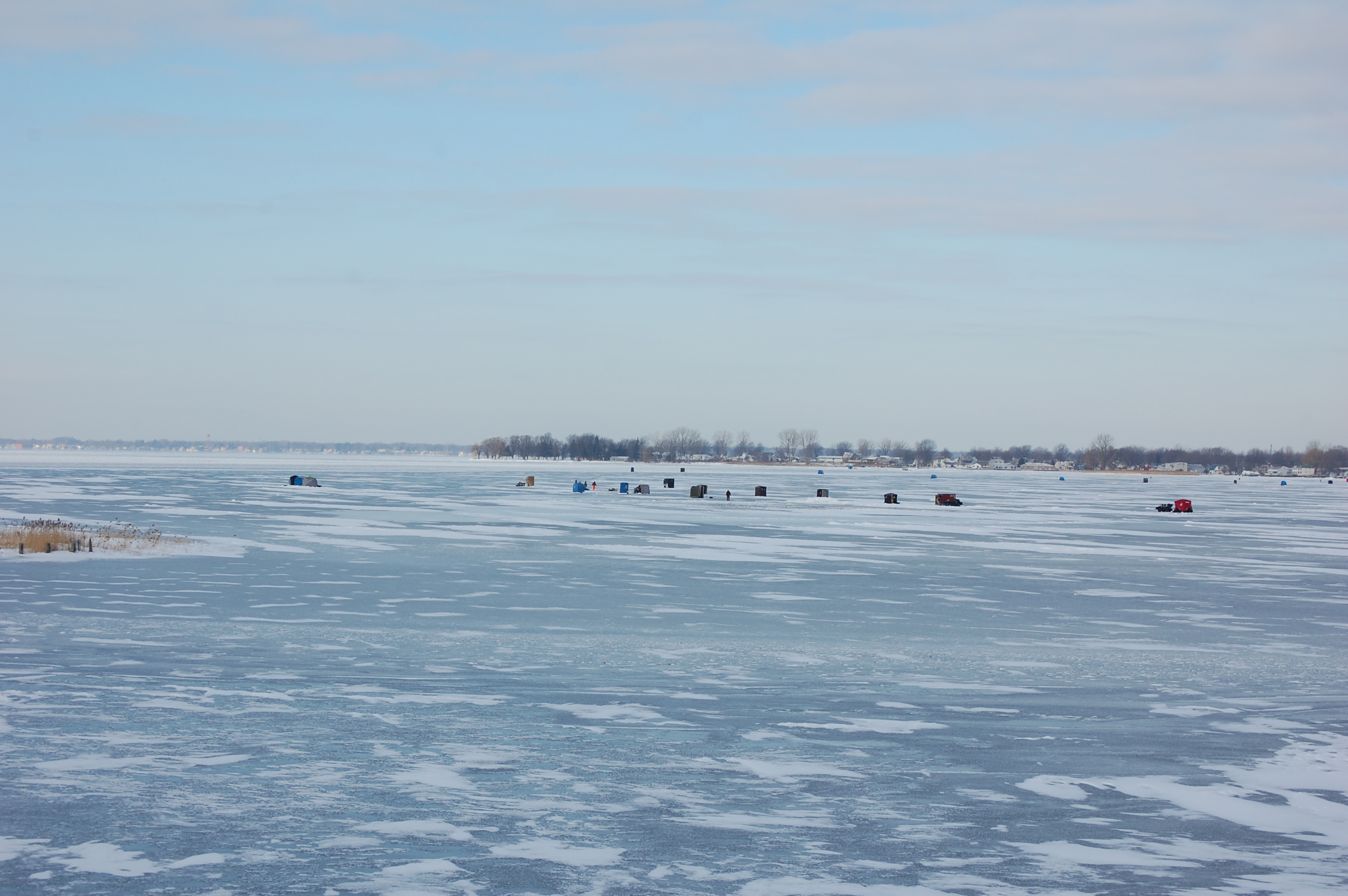 January 10, 2015 Ice on Lake St. Clair's Bouvier Bay