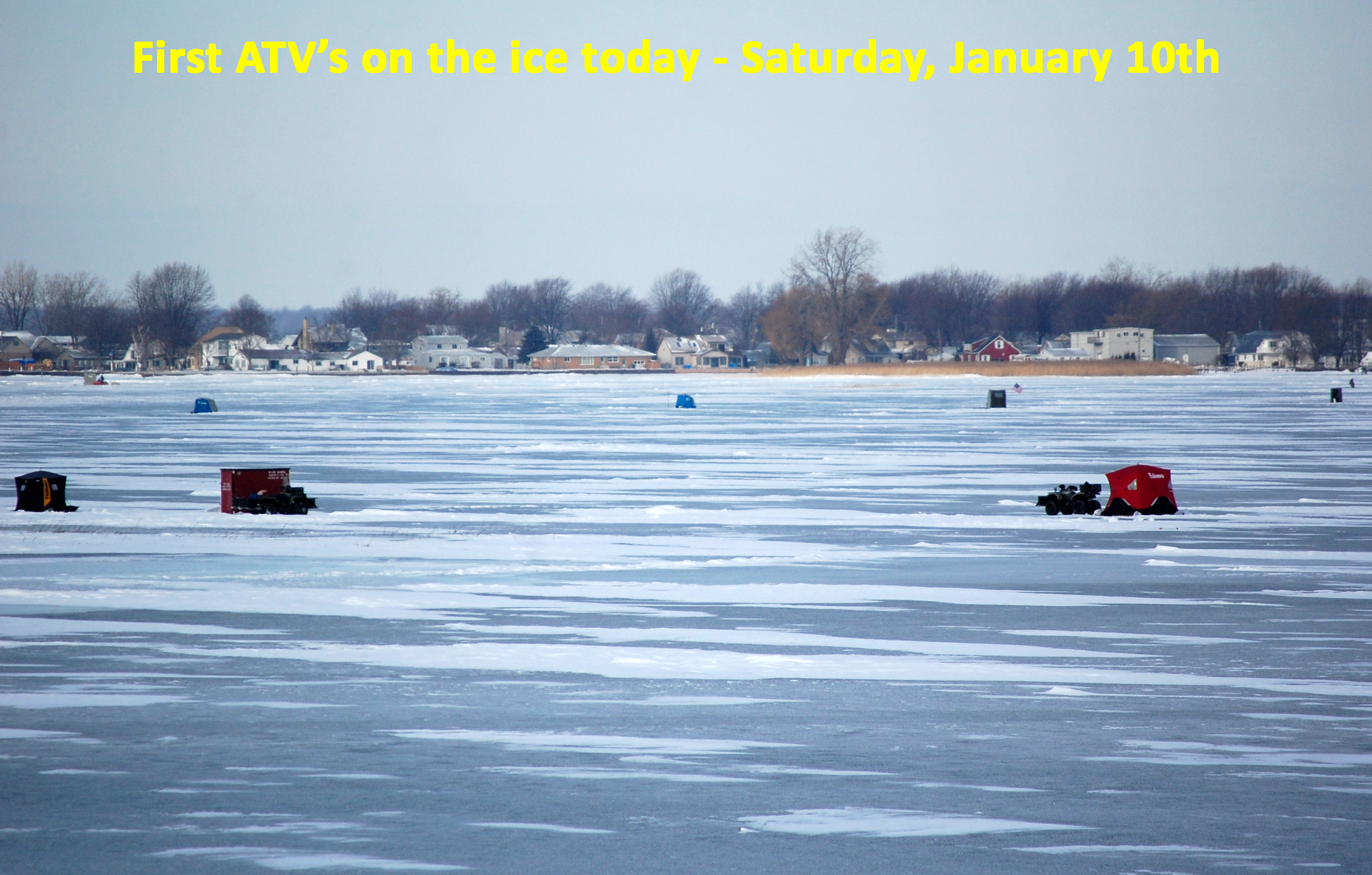 January 10, 2015 Ice on Lake St. Clair's Bouvier Bay