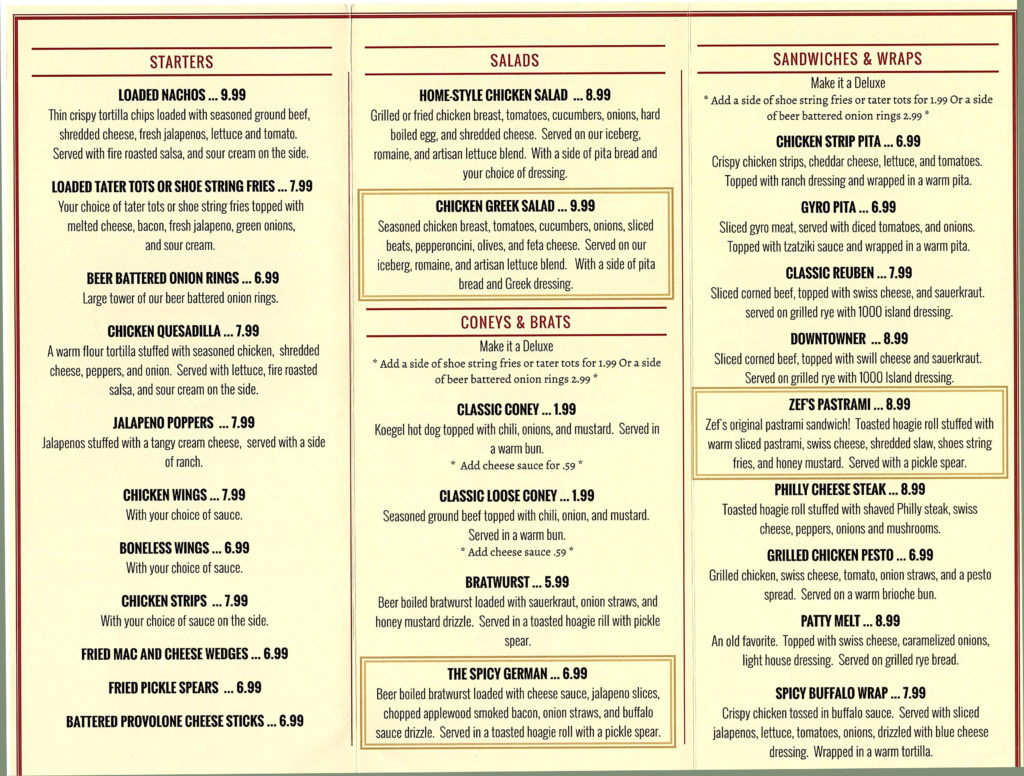 lighthouse fair haven menu