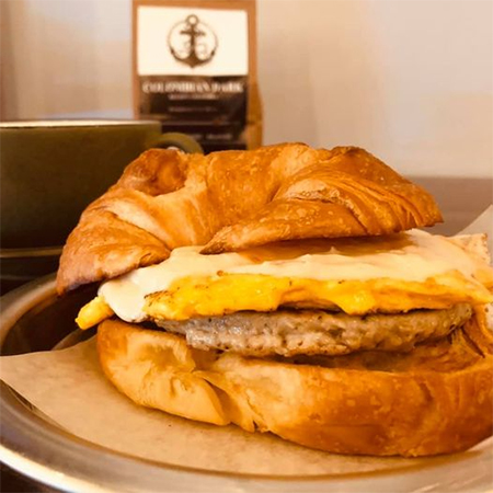 TAP CAFE breakfast sandwich