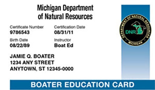 michigan boating safety card
