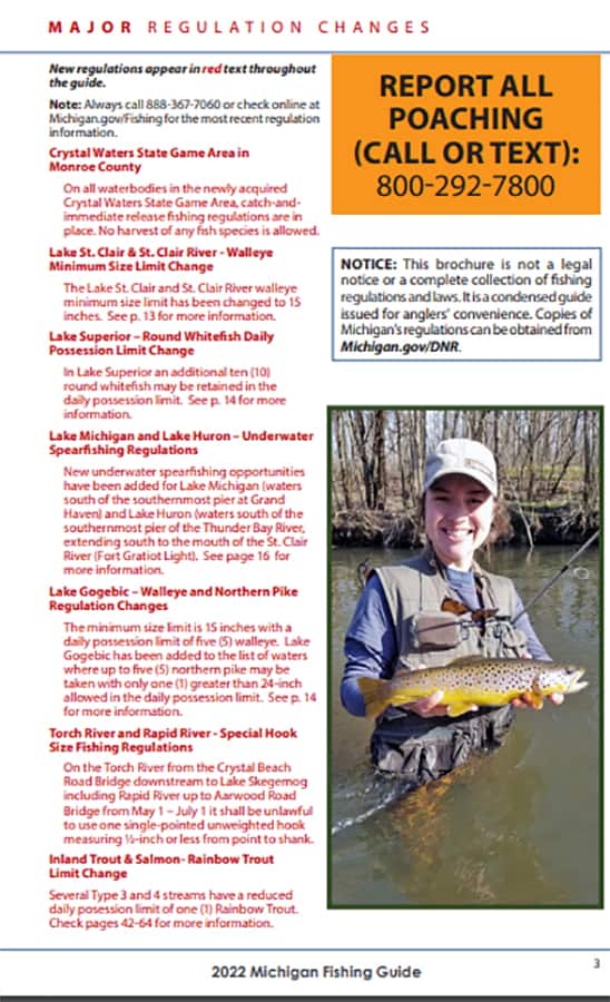 Lake St. Clair Guide Magazine  2022 Michigan Fishing Rules