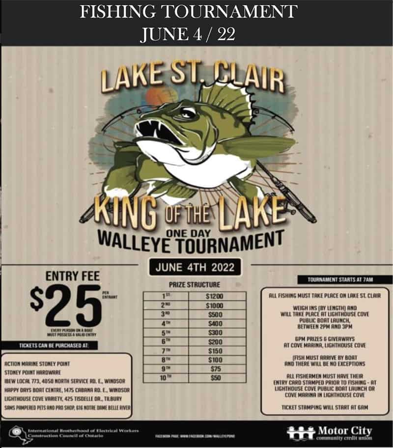 2022 King of the Lake Walleye Tournament Lake St. Clair