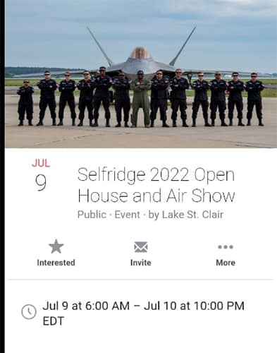 2022 july selfridge air show