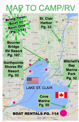 map rv camp lake st clair