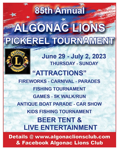 algonac lions pickerel tournament 2023