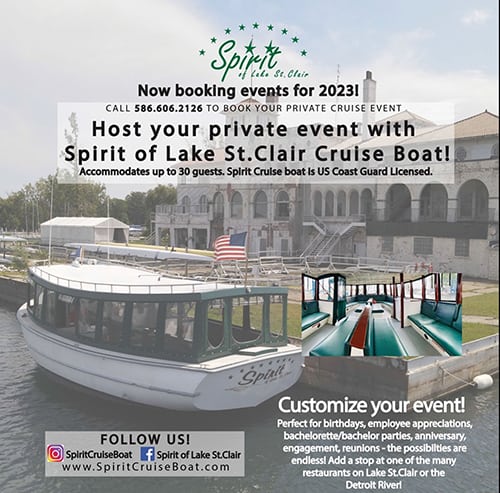 charter cruise boat spirit of lake st clair shores