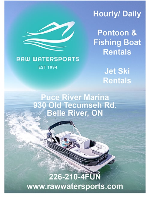 raw watersports boat rentals ontario puce belle river