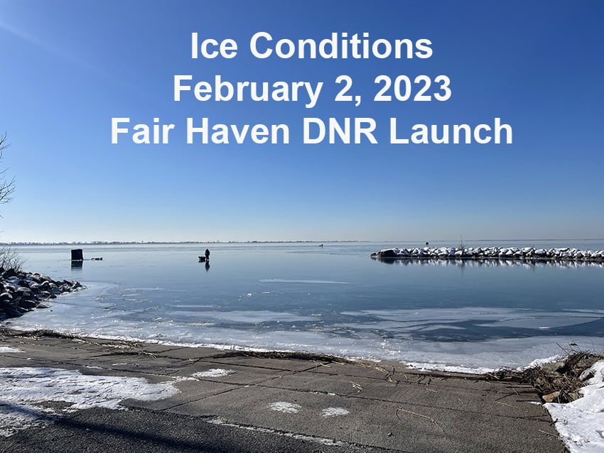 ice conditions fair haven dnr launch ramp 2023 february 02