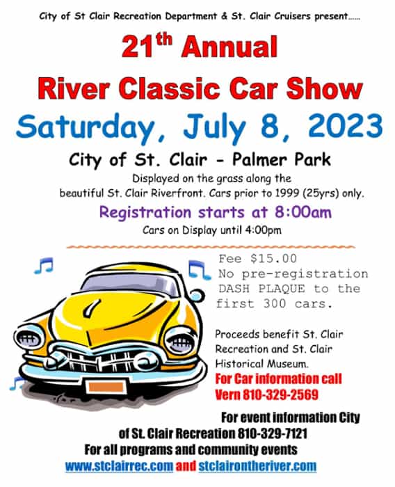 2023 st. clair river classic car show