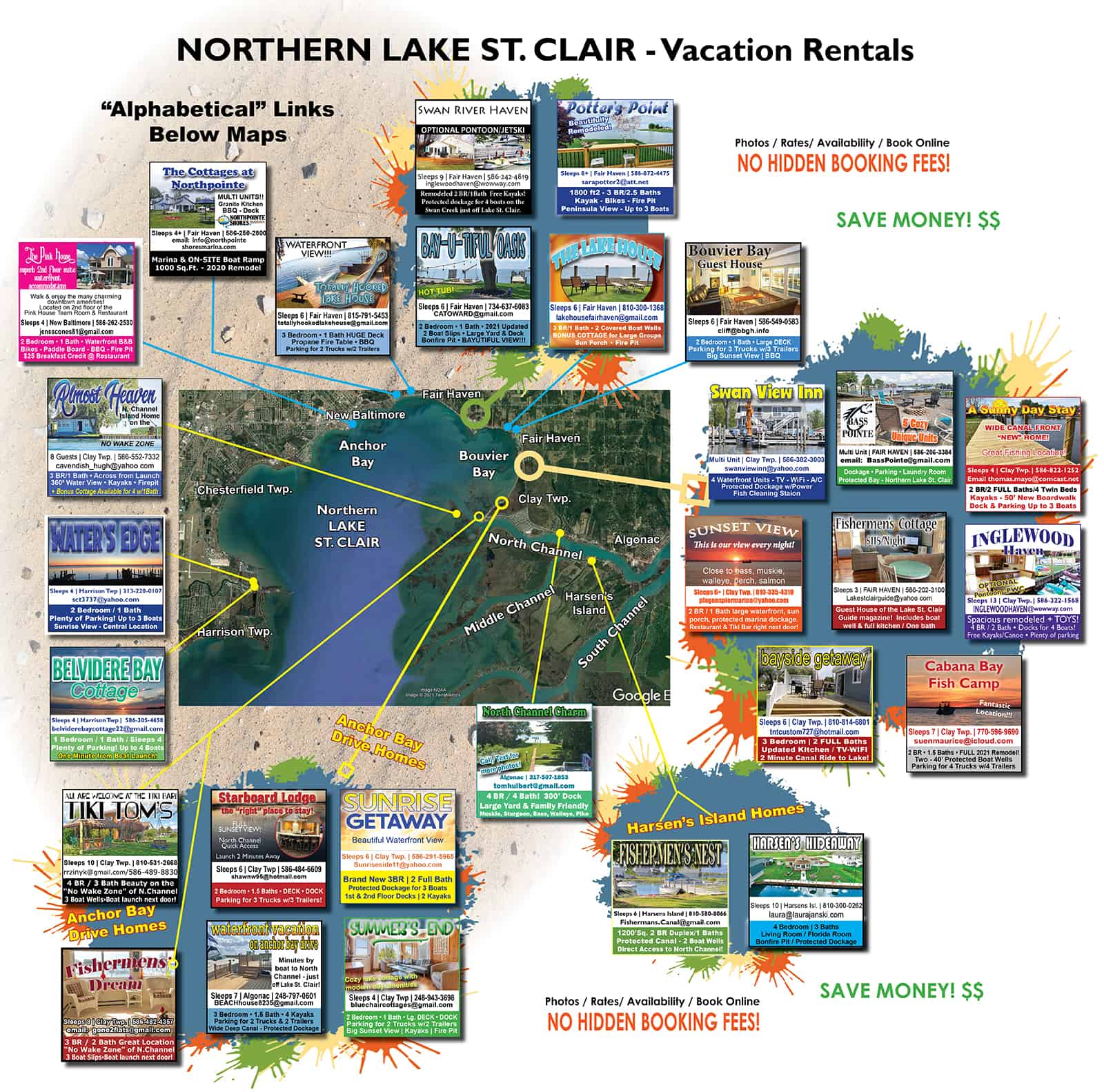 map lake st. clair vacation rentals 2023