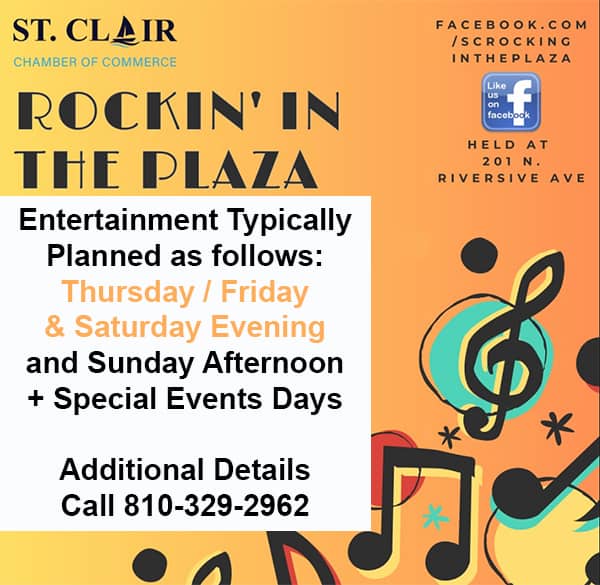 St. Clair Riverview Plaza Music Schedule 2023