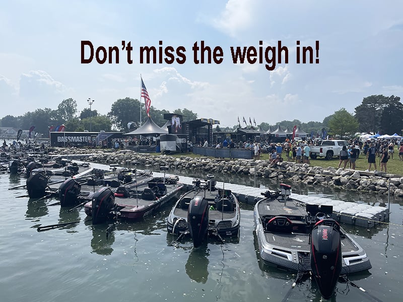 bassmasters weigh in lake st clair 2023