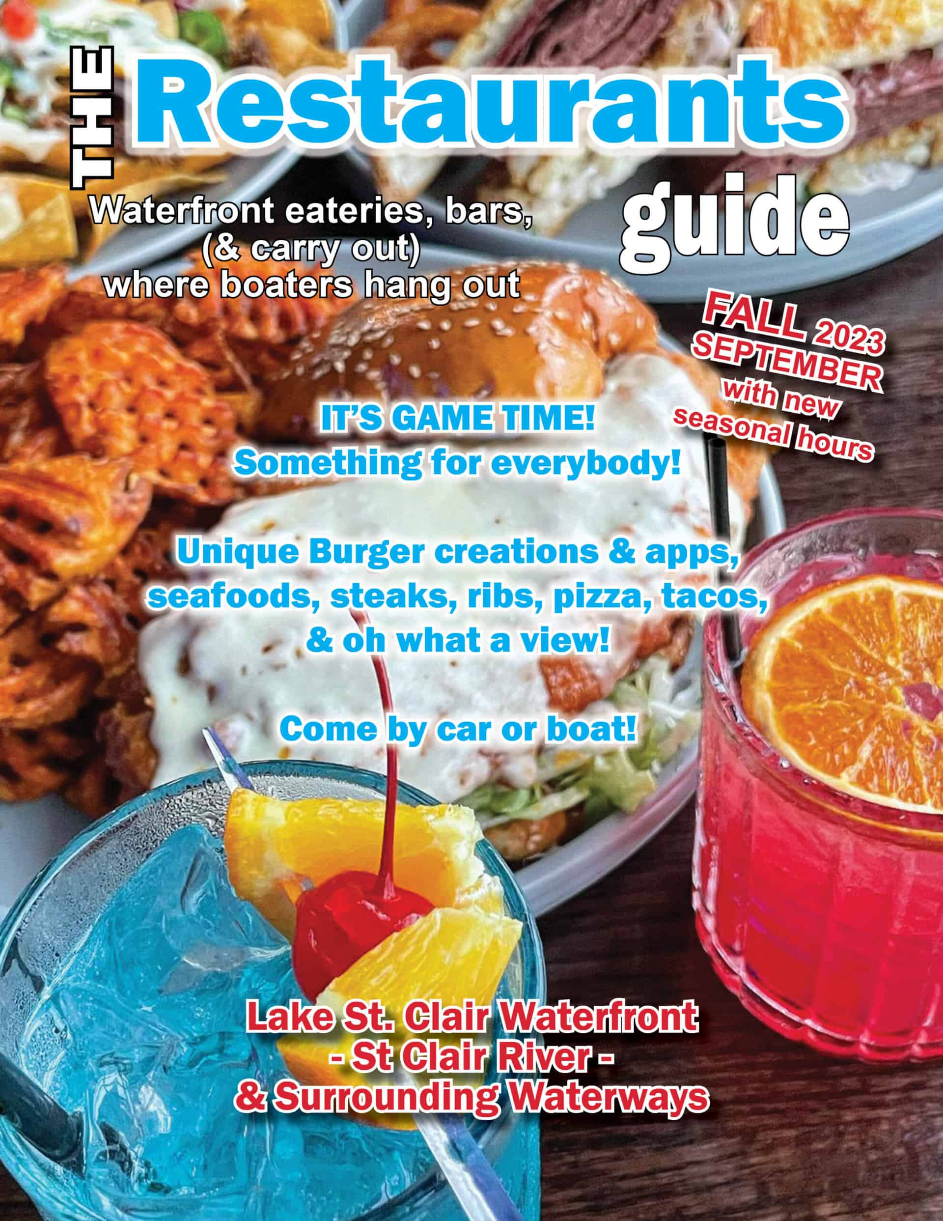 lake st clair restaurant guide FALL 2023