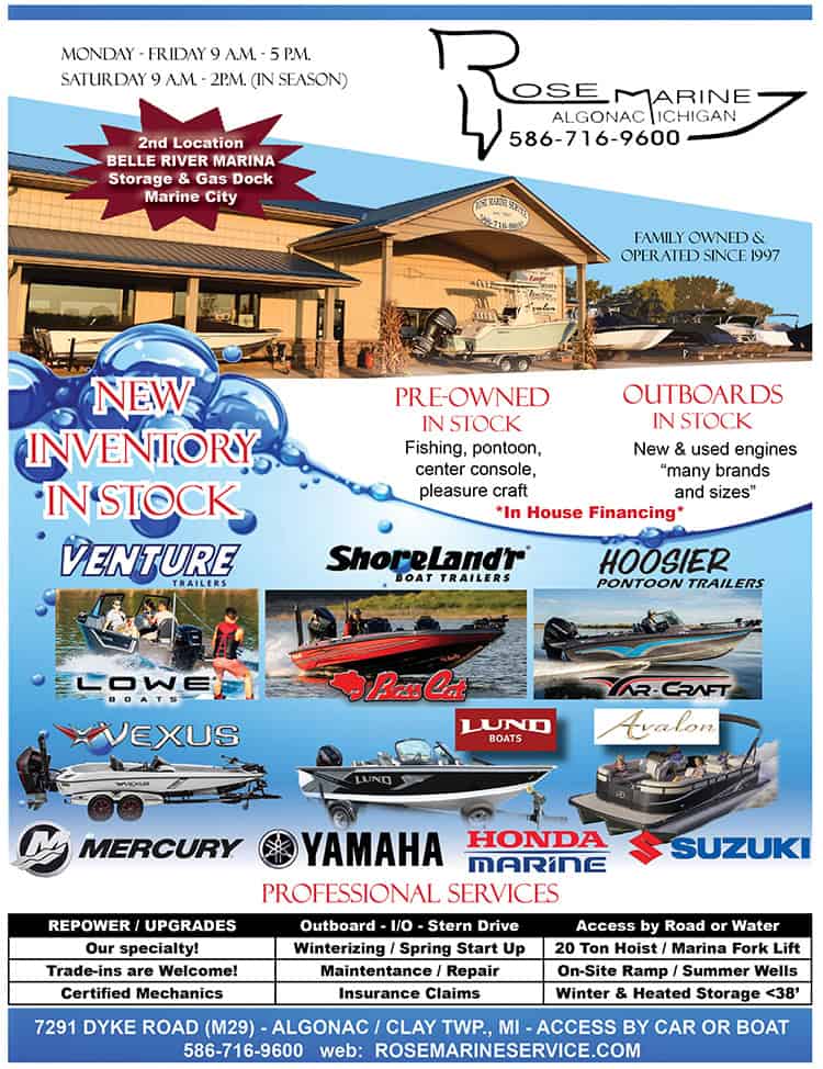 rose marine service algonac clay township mi
