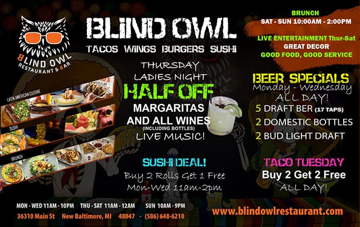 blind owl new baltimore taco sushi restaurant