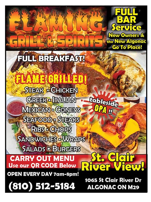 algonac flaming grill hours