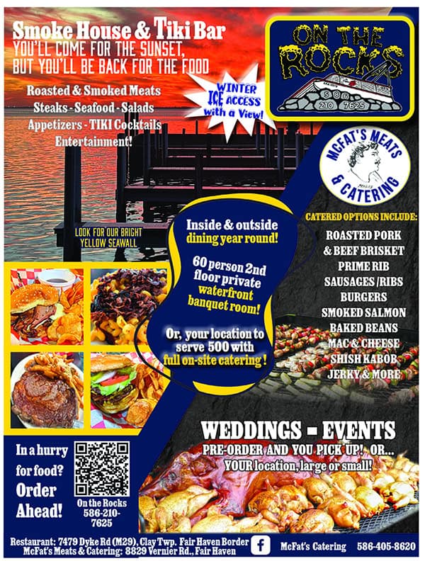on the rocks mcfats catering fair haven clay township
