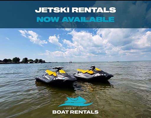 lake st. clair jet ski waverunner rental