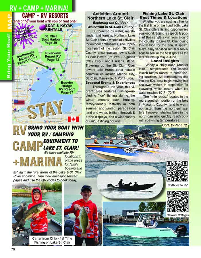 2026 map lake st clair rv and camping