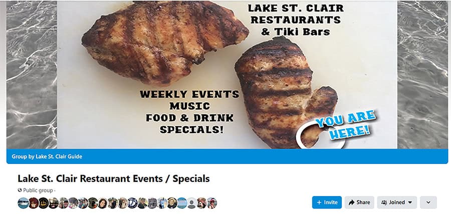 Lake St. Clair Restaurant Facebook Group