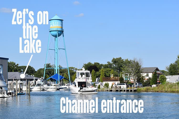 zefs on the lake boat channel entrance at algonac harbour