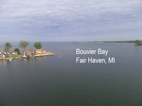 Fair Haven MI lake st clair aerial bouvier bay