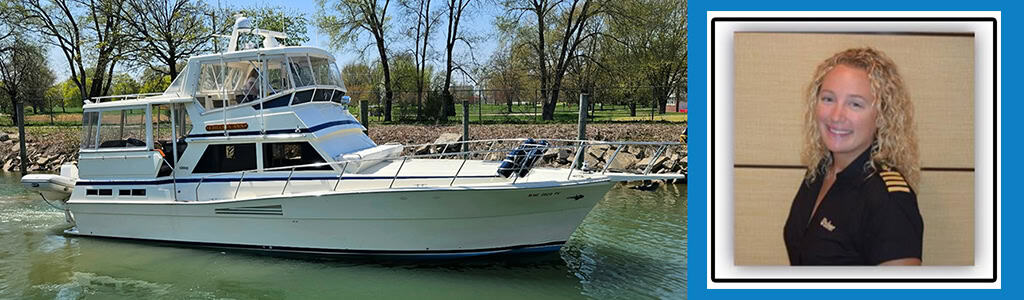 lake st clair luxury yacht charter 44 viking captain christie